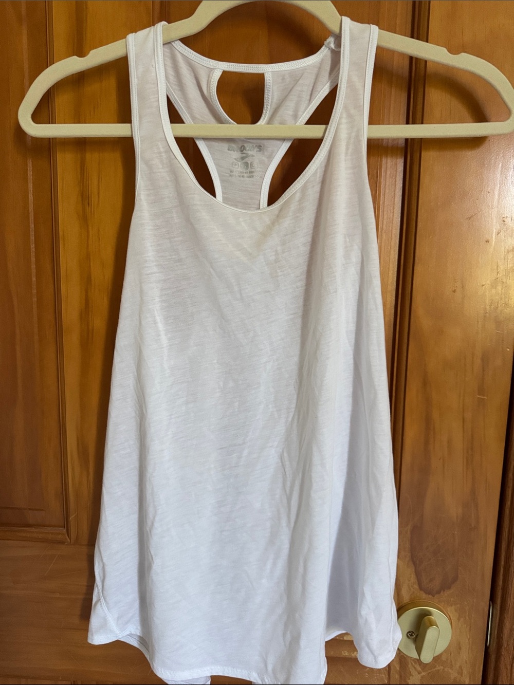 Brooks White Racerback Tank Top